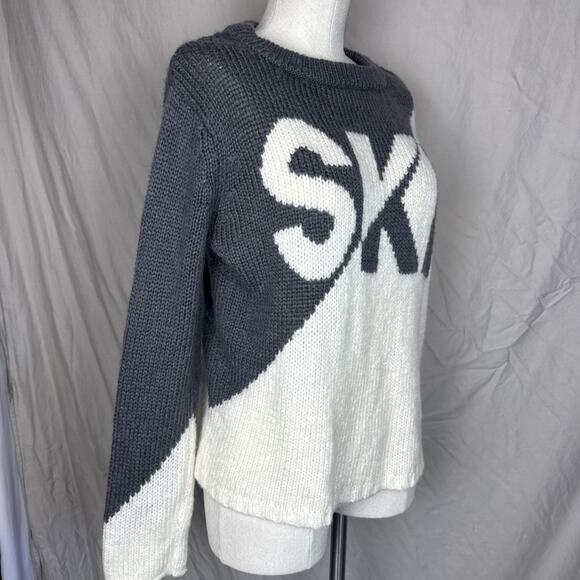 Wooden Ships "SKI" Womens SM/MED Mohair/Wool Blend Colorblock Sweater Pullover - Picture 13 of 15